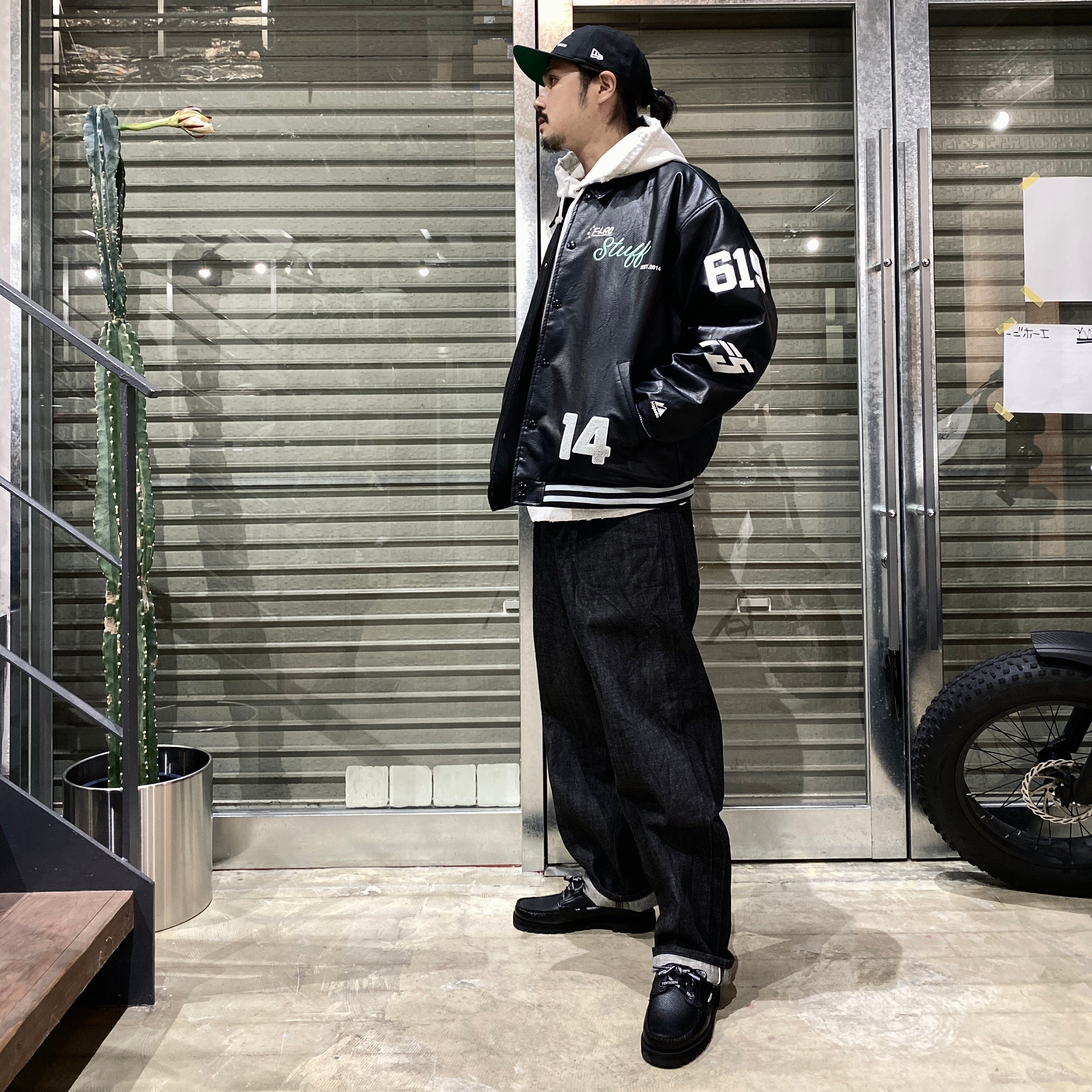 MAJESTIC | VARSITY JACKET #BLACK [23AW-FS-02/FS1281]