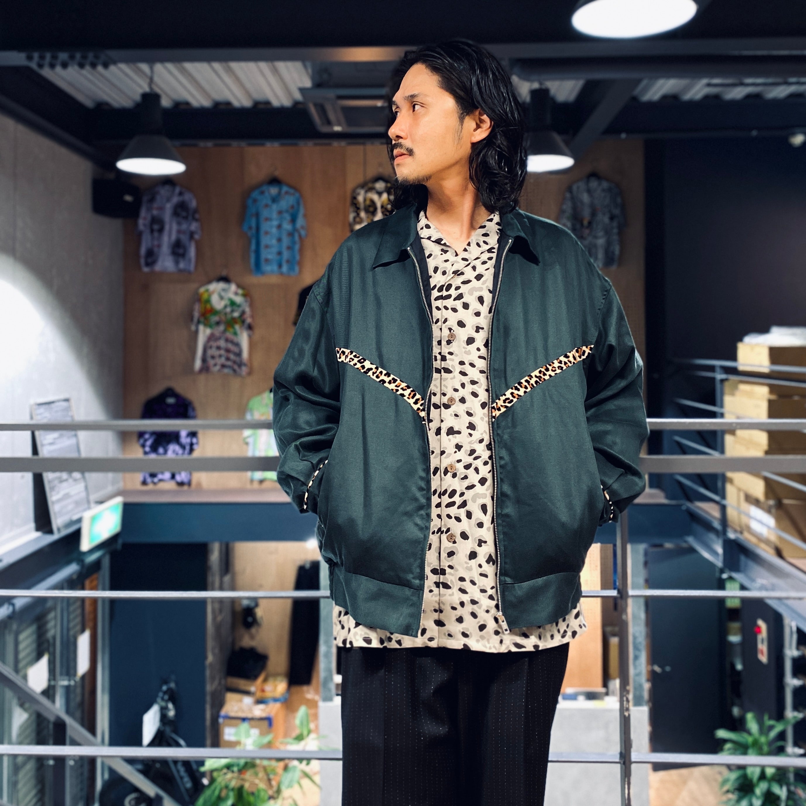 HAWAIIAN SHIRT L/S -TYPE 3- #GRAY [23FW-WMS-HI06]