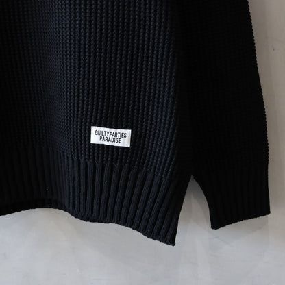 LOGO CREW NECK SWEATER #BLACK [24FW-WMK-KN05]