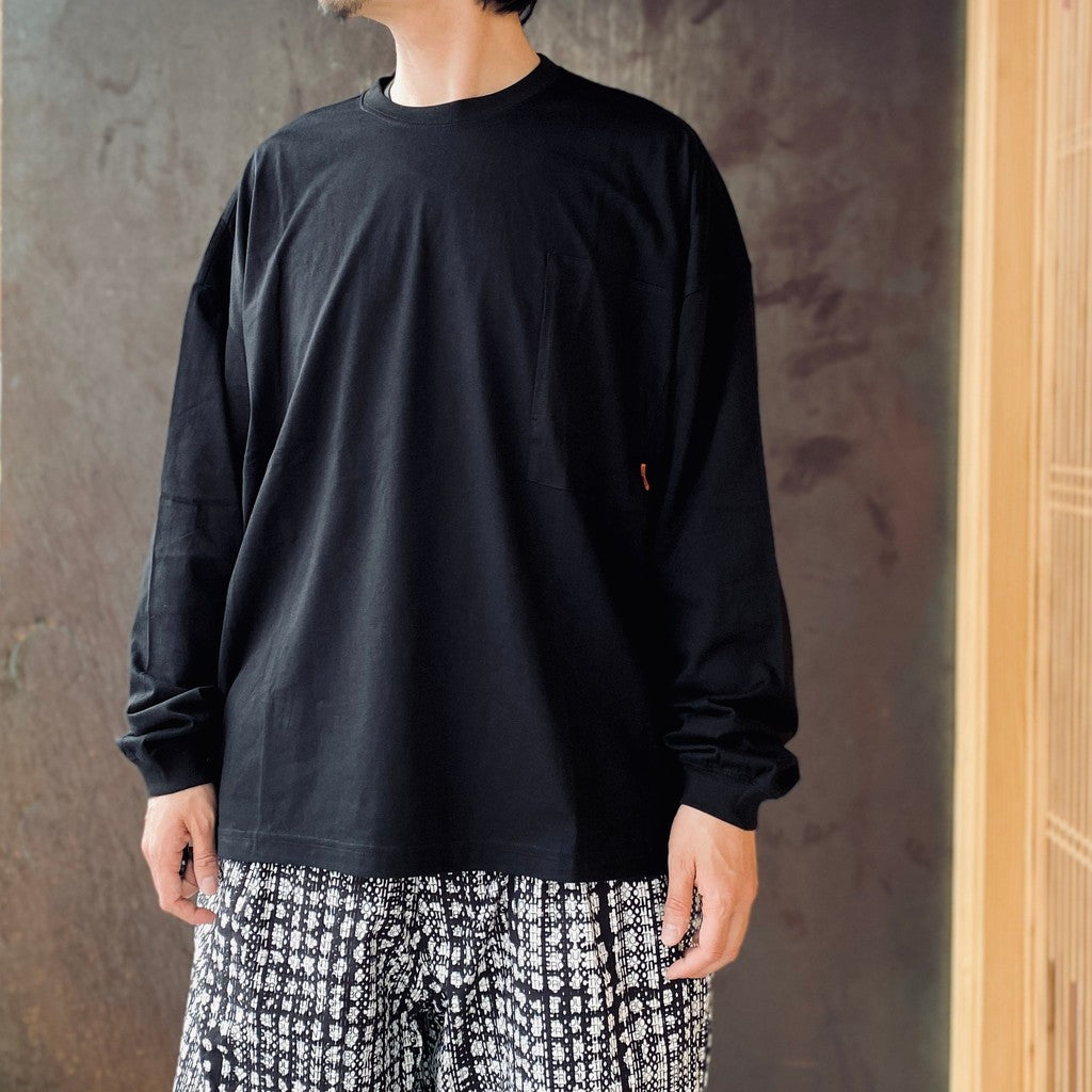 LABEL LOGO L/S T-SHIRT #Black [SS26-T02]