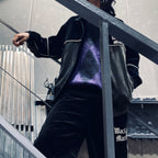 天鵝絨運動外套#黑色 [23FW-WMO-TJ02]