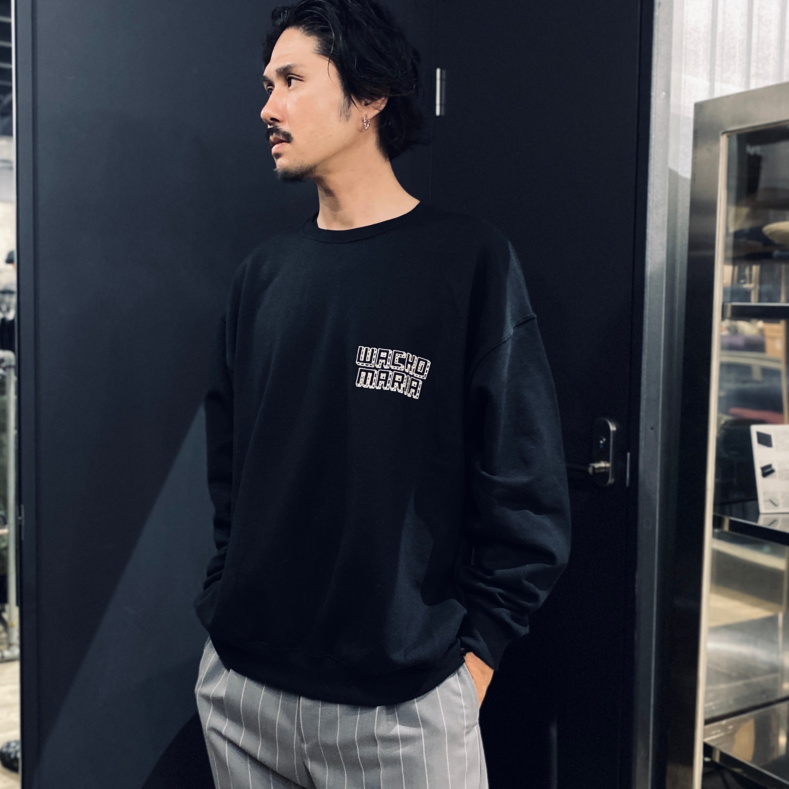 CREW NECK SWEAT SHIRT -TYPE 5- #BLACK [23FW-WMC-SS13]