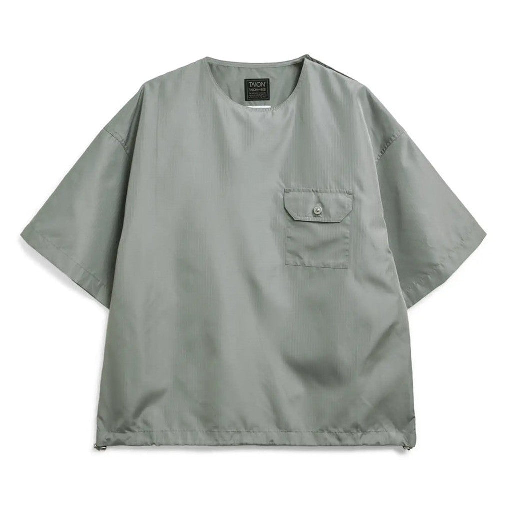 NON DOWN MILITARY HALF SLEEVE CUT SEW #D-SAGE GREEN [TAOIN-CS02NDML-1]
