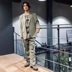 DOUBLE PLEATED TROUSERS #GRAYGREEN [23FW-WMP-TR09]