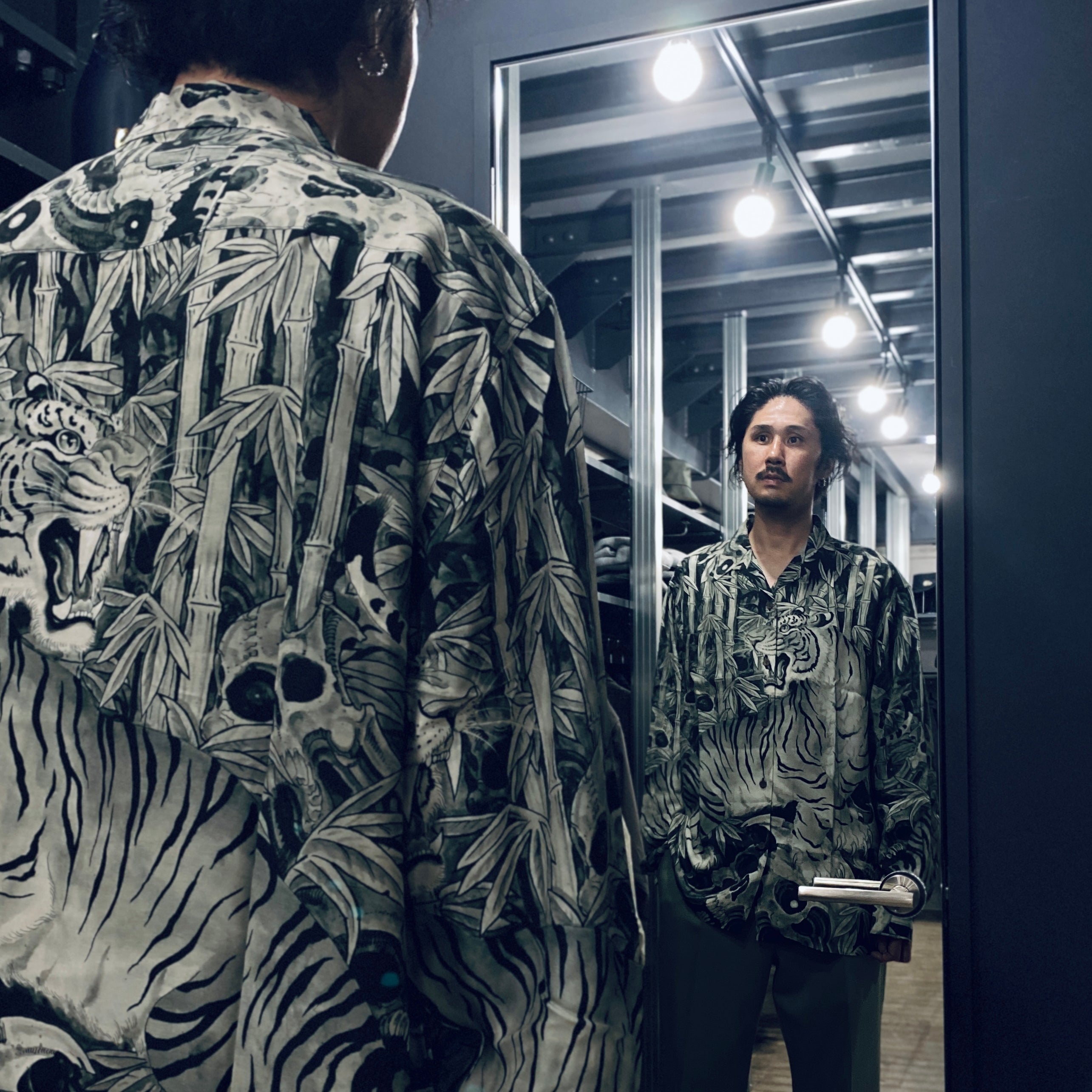 TIM LEHI | HAWAIIAN SHIRT L/S -TYPE 1- #OLIVE [23FW-WMS-HI01]