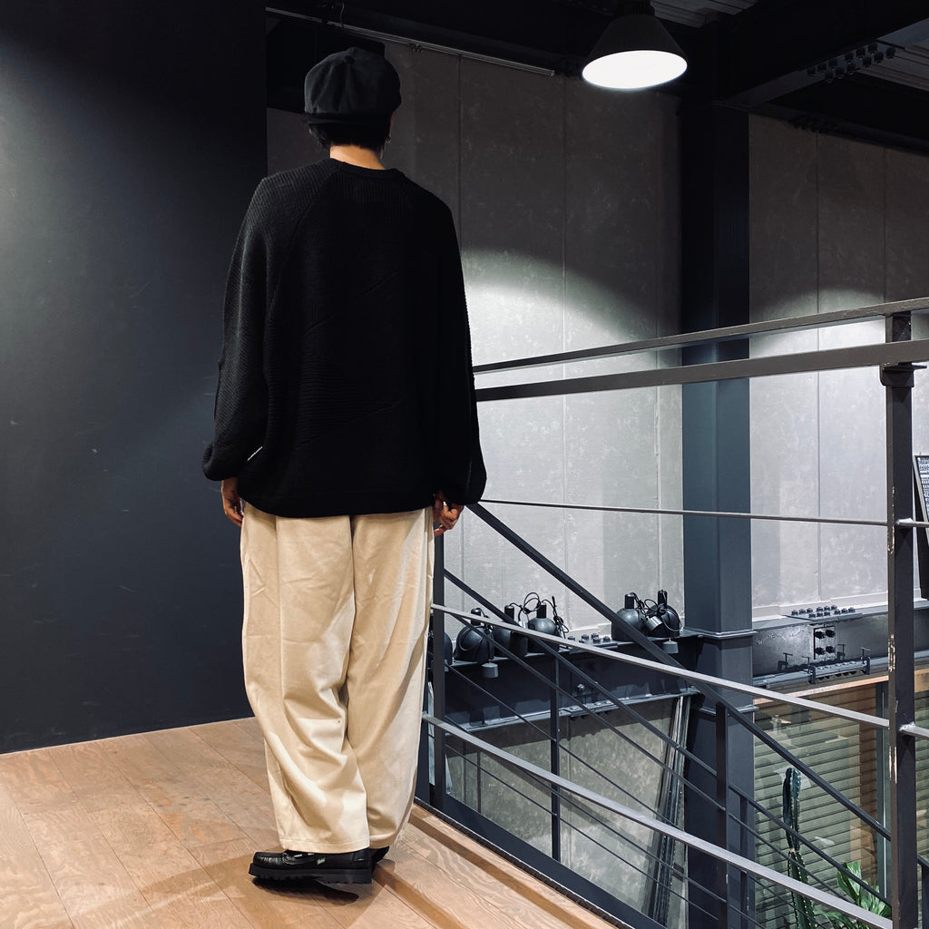 WOOL BAGGY SLACKS #IVORY [FW23-B09]