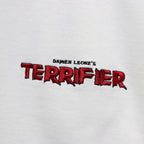 TERRIFIER | WASHED HEAVY WEIGHT CREW NECK LONG SLEEVE T-SHIRT #WHITE [TERRIFIER-WM-LT01]