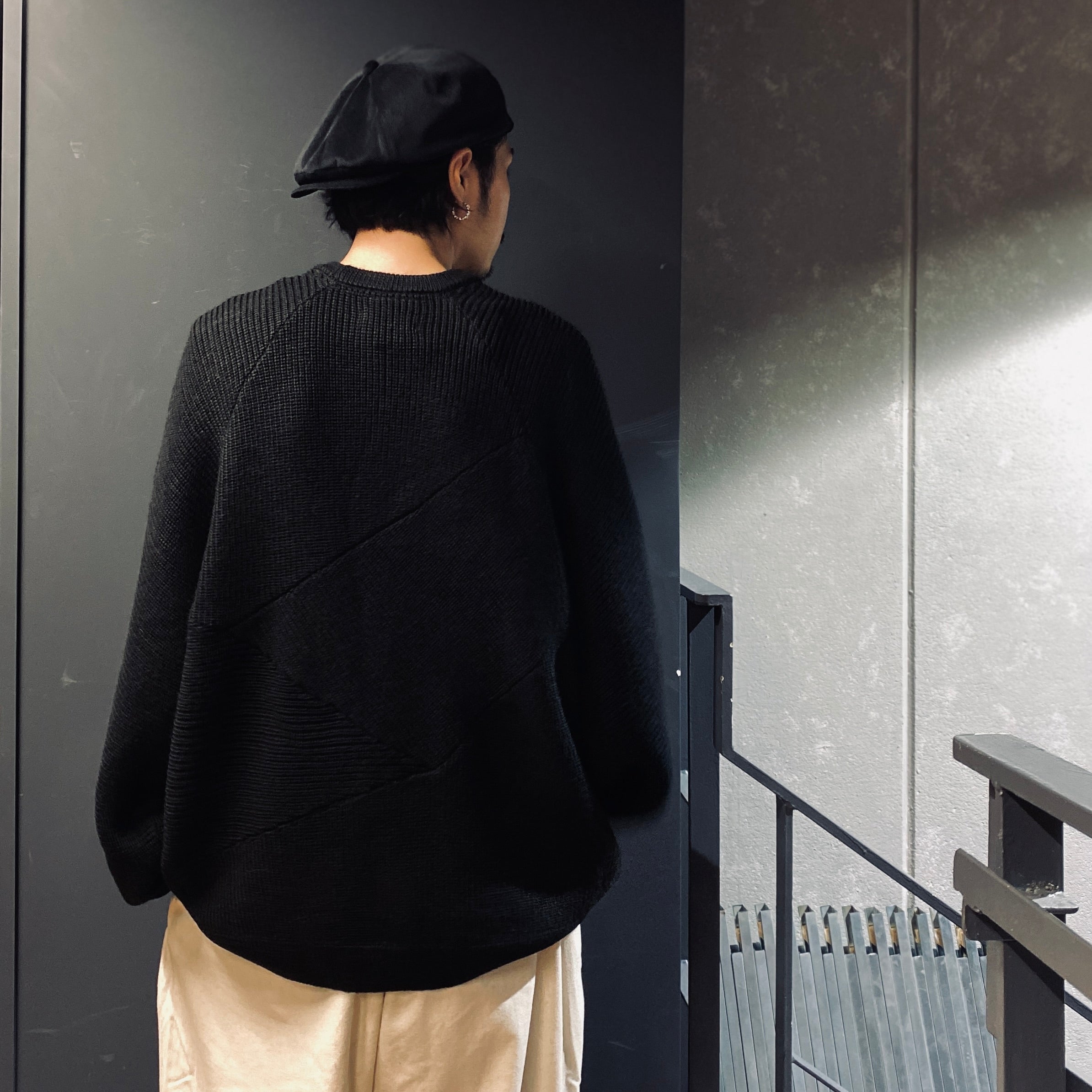 VELOUR TWILL HUNTING #BLACK [FW23-H08]