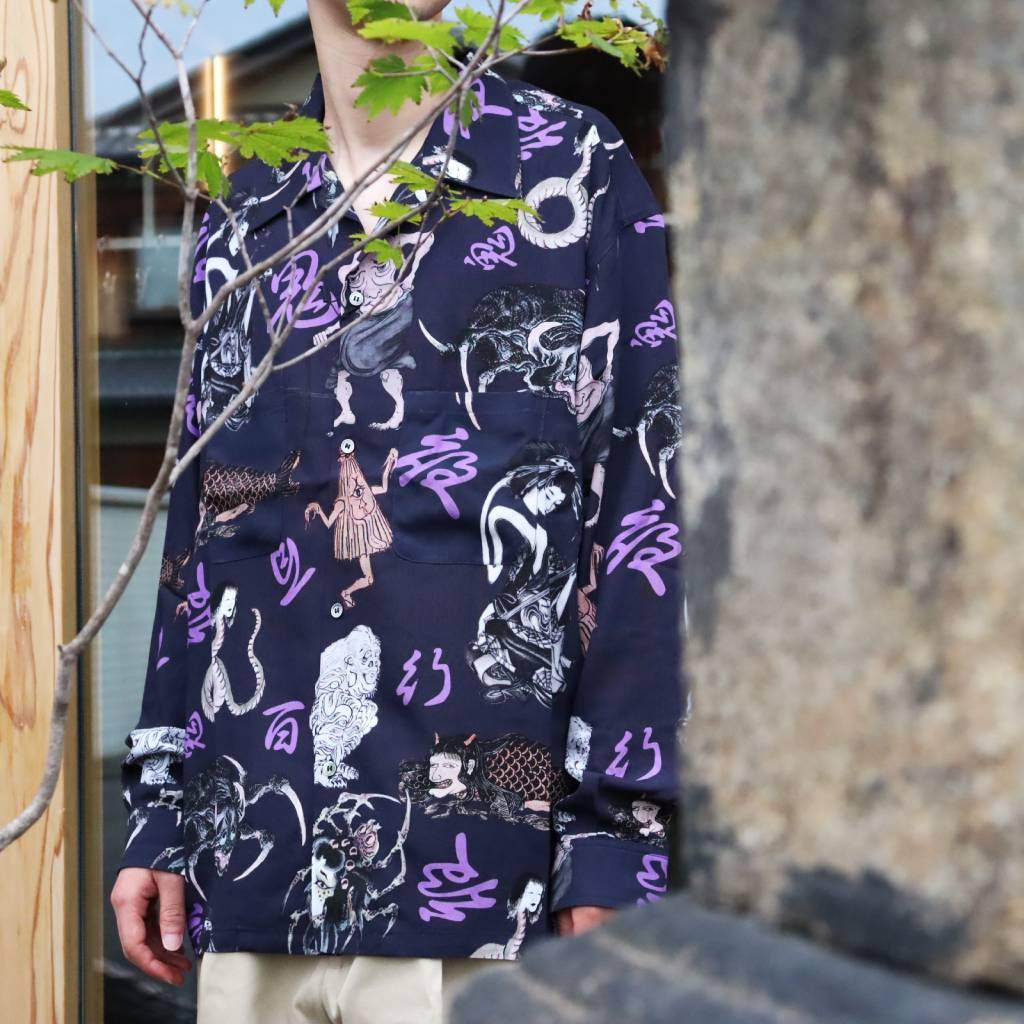百鬼夜行 shirt L/S #Navy [BV-SH2600230]