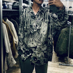 TIM LEHI | HAWAIIAN SHIRT L/S -TYPE 1- #OLIVE [23FW-WMS-HI01]