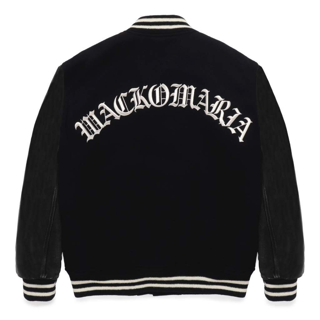 LEATHER VARSITY JACKET -B- (TYPE-2) #BLACK [24FW-WMO-BL16]