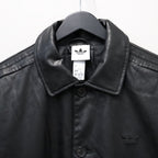 PLEATHER COAT #BLACK [LC8119]