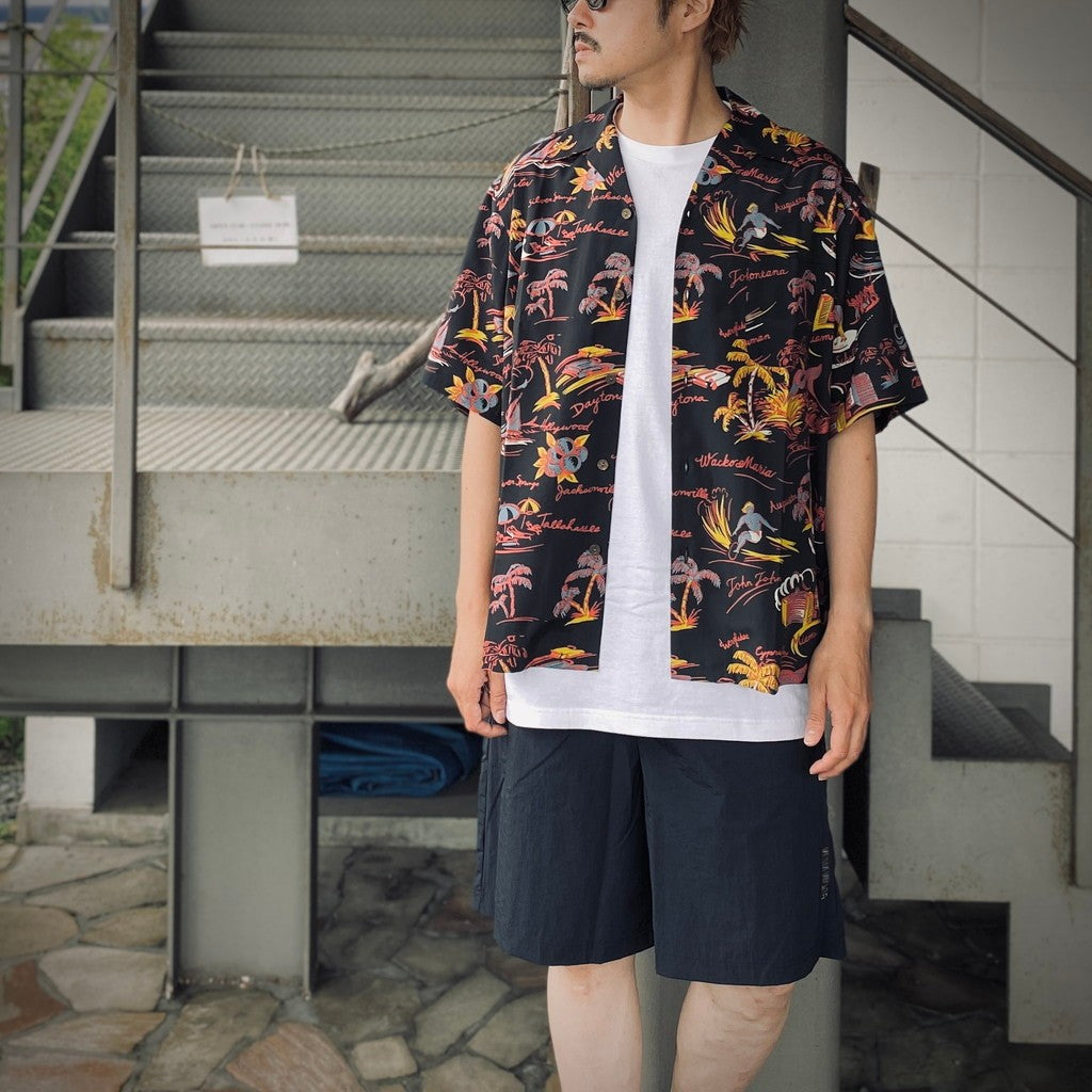 HAWAIIAN SHIRT S/S ( TYPE-2 ) #BLACK [25SS-WMS-HI02] – cocorozashi