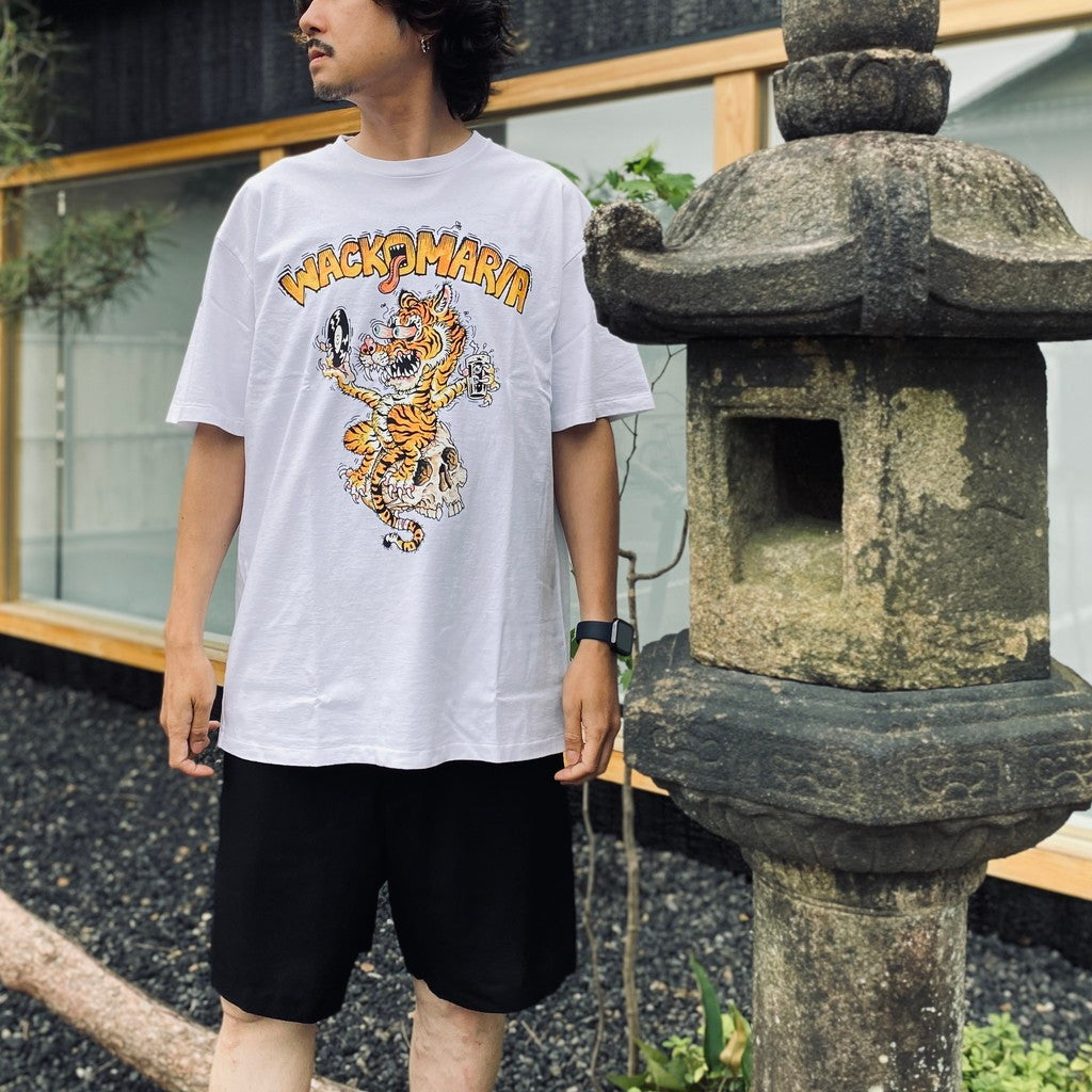 TIM LEHI | WASHED HEAVY WEIGHT CREW NECK T-SHIRT #WHITE [26SS-WMT-WT01]