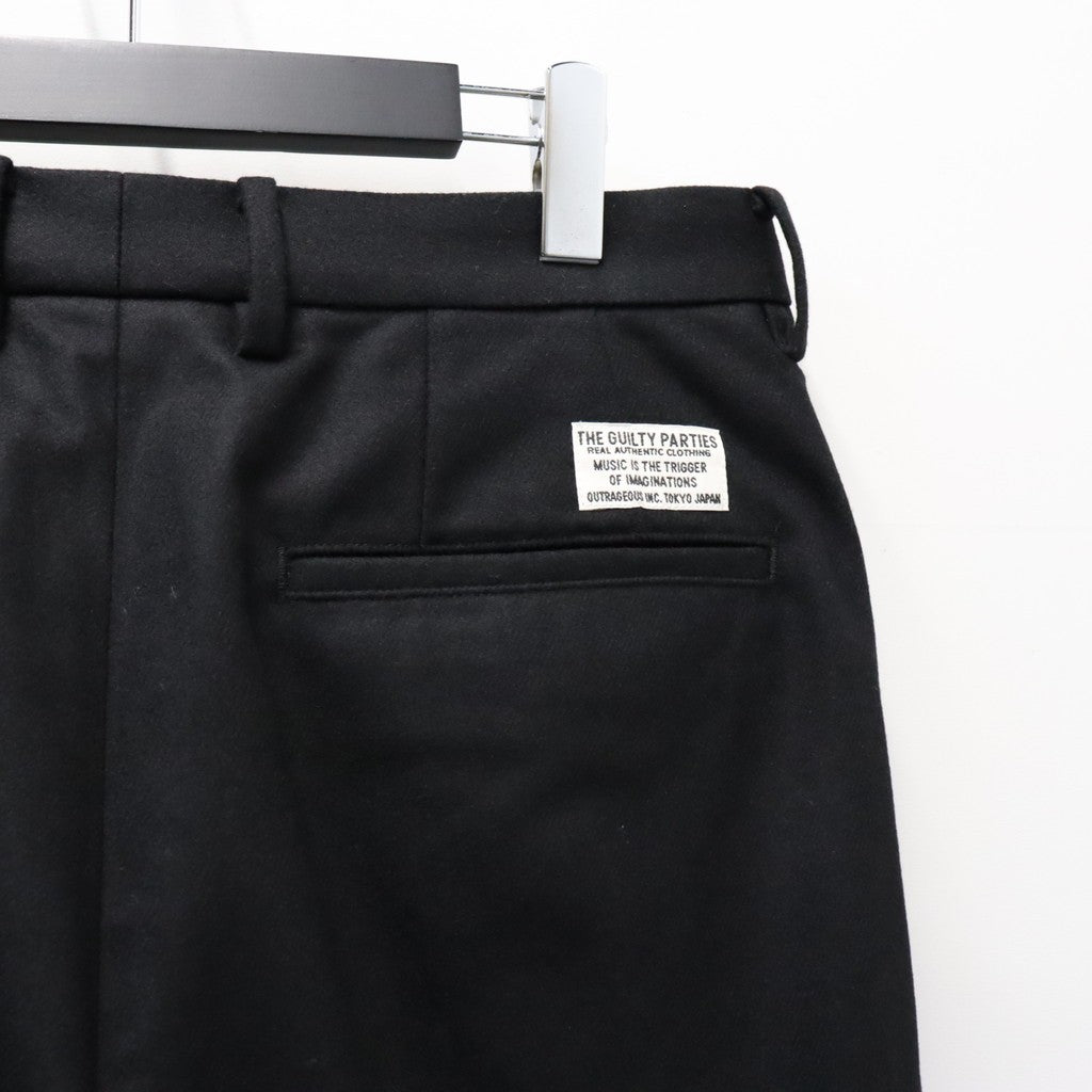 DOUBLE PLEATED WOOL TROUSERS ( TYPE-1 ) #BLACK [26FW-WMP-PT03]