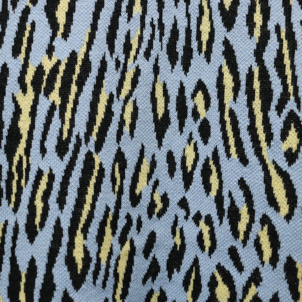 LEOPARD JACQUARD CARDIGAN ( TYPE-2 ) #L-BLUE [26SS-WMK-KN18]