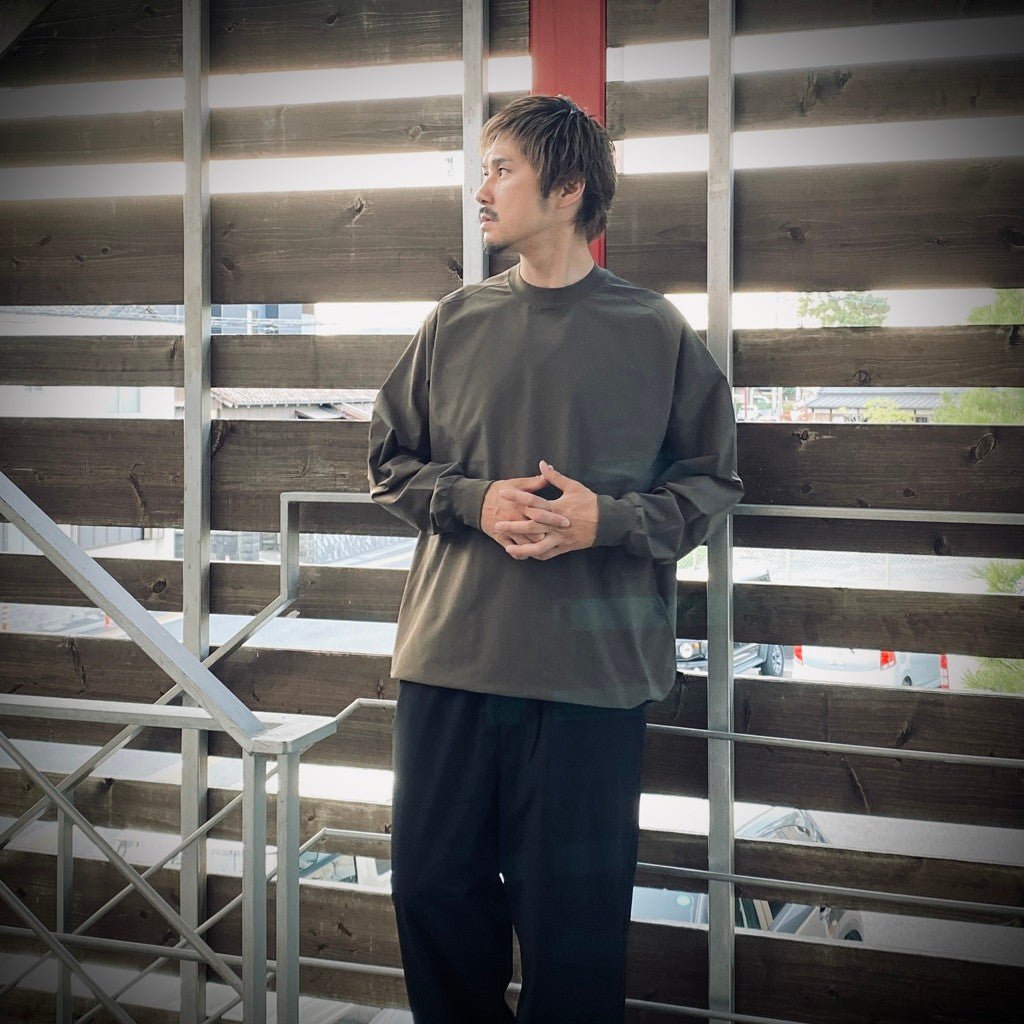 TECH LIGHTWEIGHT TEE L/S #BROWNKAHKI [BE-30025W]