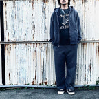 WEATHERED ZIP HOODIE #EGGPLANT [BWU-WZH]