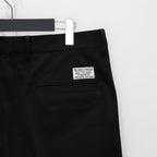 DOUBLE PLEATED CHINO TROUSERS #BLACK [25SS-WMP-PT13]