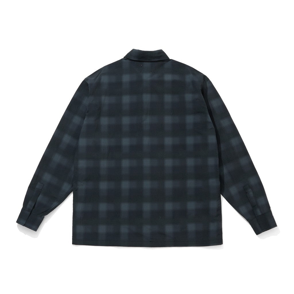 TASLAN NYLON CHECK SHIRT #BLACK [CCC-261W003]