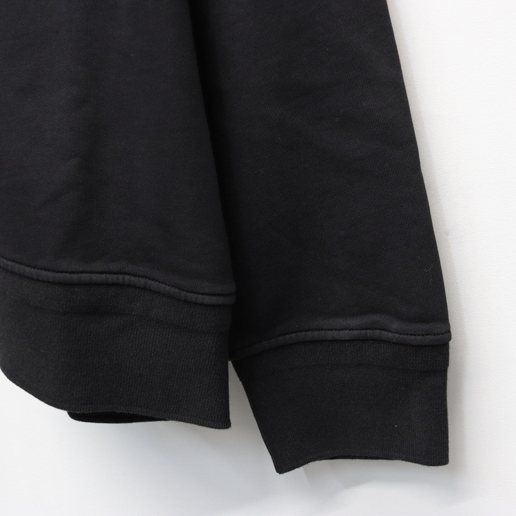 COTTON DIAGONAL FLEECE CREWNECK LENS SWEATSHIRT #BLACK 999 [20CMSS036A-110044G]