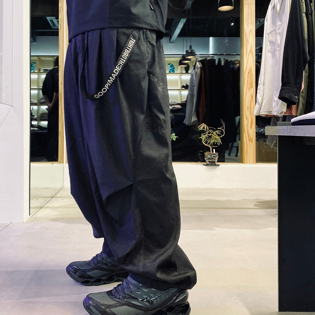 TIGHTBOOTH | 「GTB-03P」 SP Strap Baggy Slacks #Black [GOOPI-25AW-OCT-02]