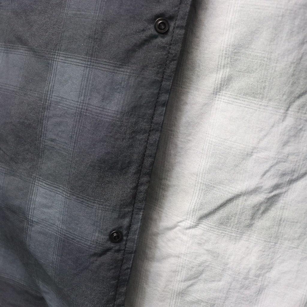 TASLAN NYLON CHECK SHIRT #BLACK [CCC-261W003]