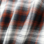 OMBRE CHECK OPEN COLLAR SHIRT S/S ( TYPE-2 ) #BROWN [26SS-WMS-OC10]