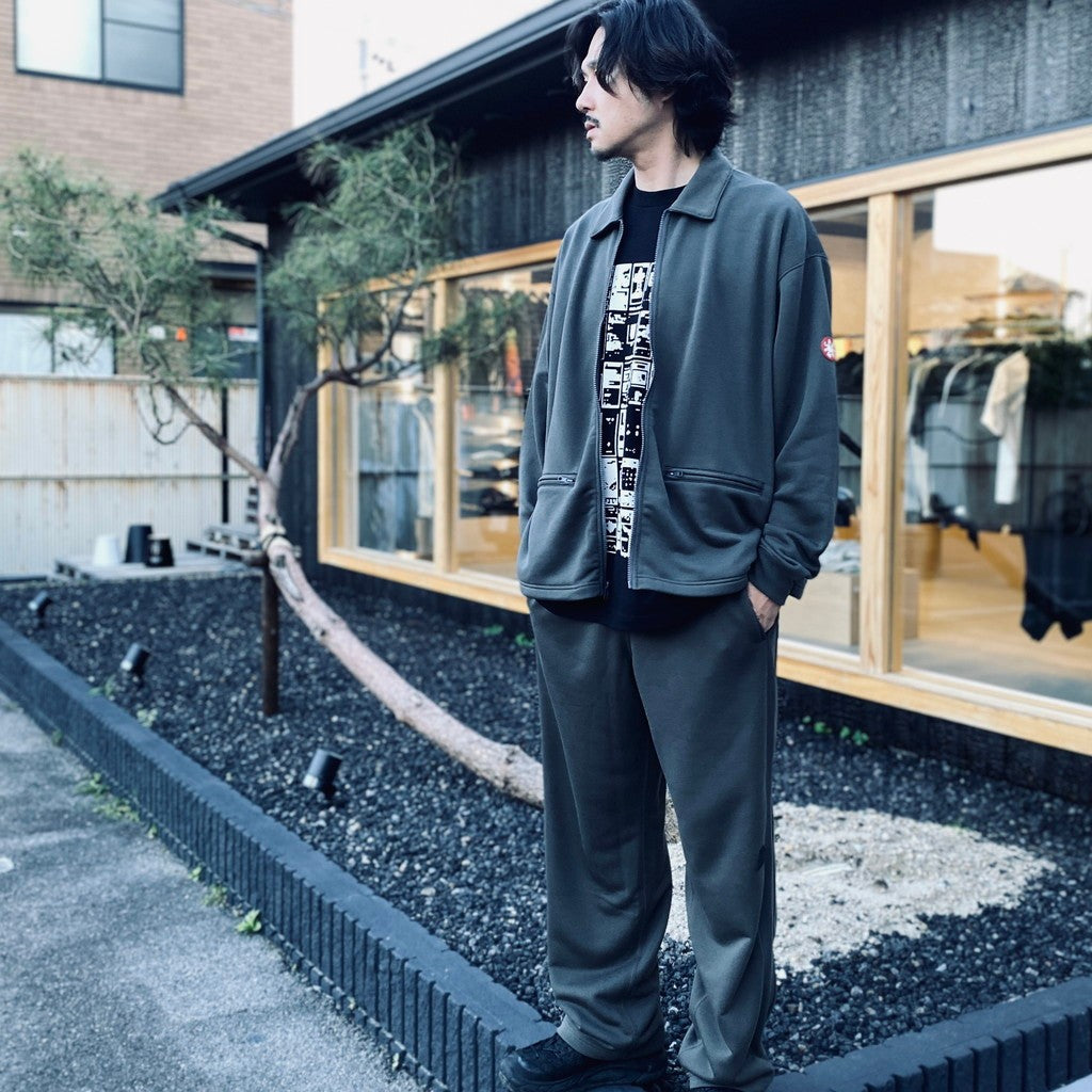 PE JERSEY COLLARED ZIP UP #CHARCOAL [CES29CS19] - cocorozashi 三重