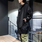 HOODED BIG COAT #BLACK [FW23-JK12]