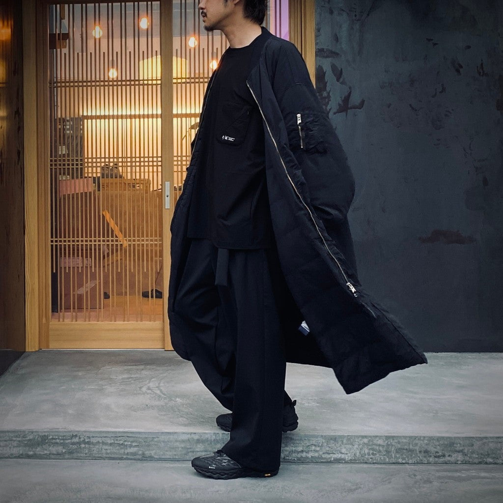 GARMENT DYE DOWN MA-1 LONG COAT #Black [FST09252U0001]