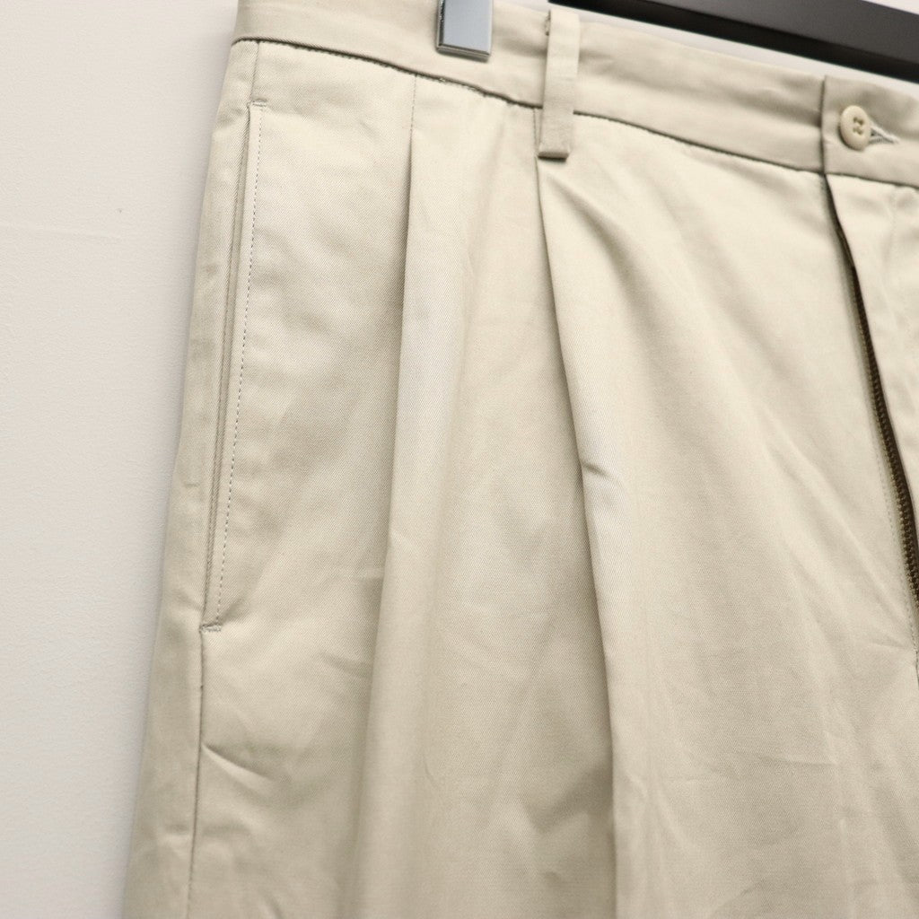DOUBLE PLEATED CHINO TROUSERS #BEIGE [26SS-WMP-PT12]