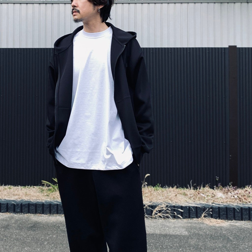 TECH SCUBA KNIT FULLZIP PARKA #BLACK [BE-41026]