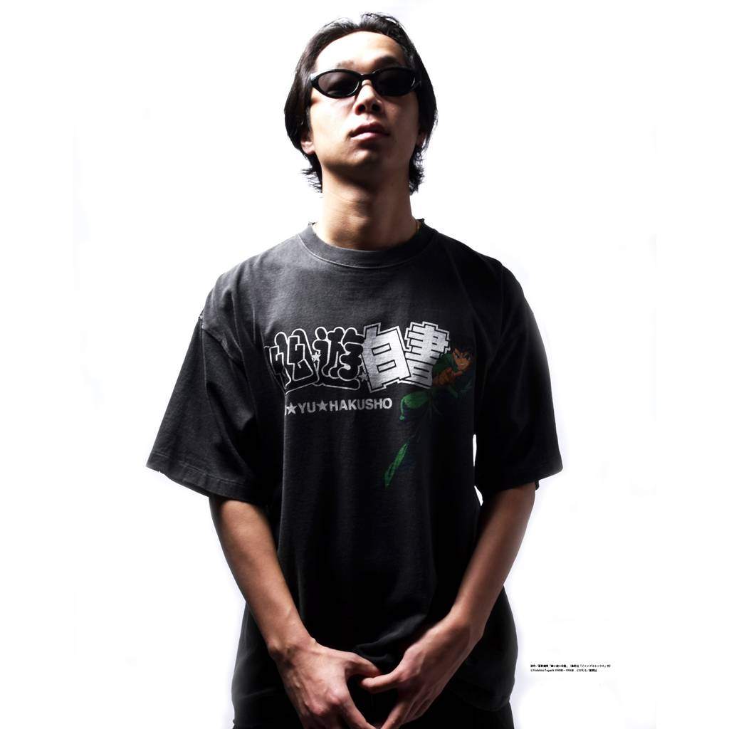 幽遊白書 | 春夏T卹 - TEAM URAMESHI #黑色 [TYUM24AM007]