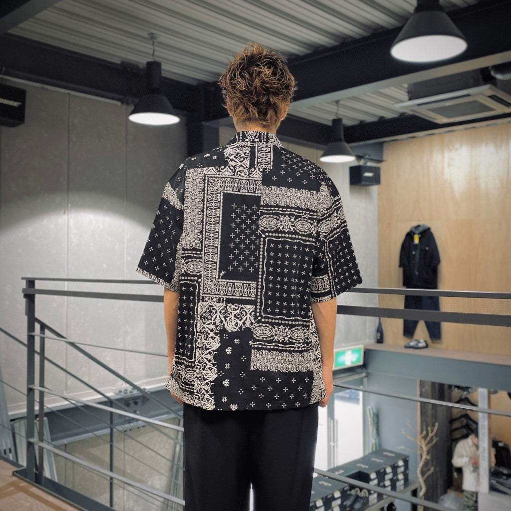 Tadanori Yokoo | Skull BANDANA S/S SHIRTS #BLACK [BV-SH2540110]