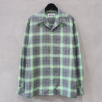 OMBRE CHECK OPEN COLLAR SHIRT L/S (TYPE-2) #GREEN [24FW-WMS-OC02]