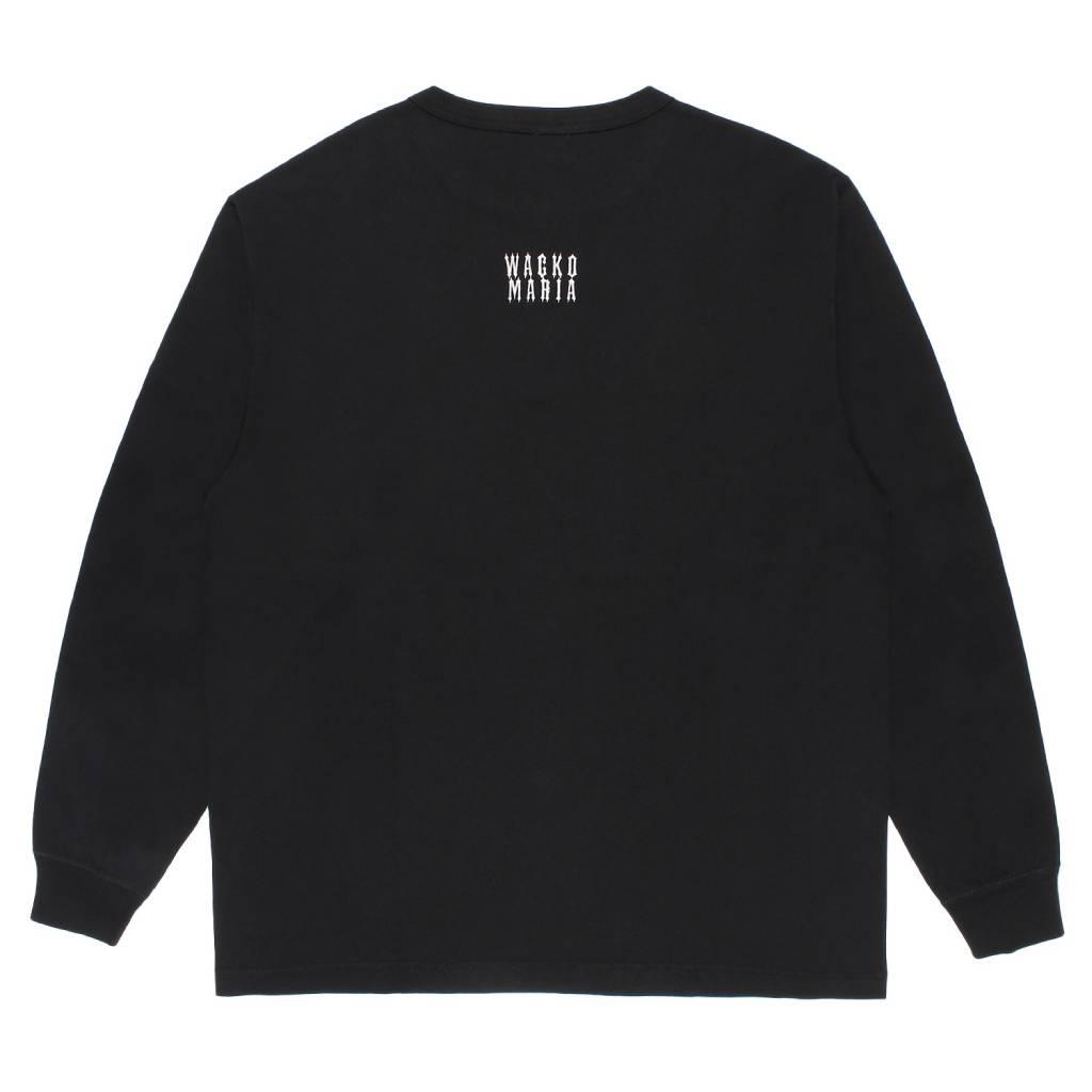 HEALTHKNIT | HENRY NECK LONG SLEEVE T-SHIRT #BLACK [26FW-WMT-HK01]