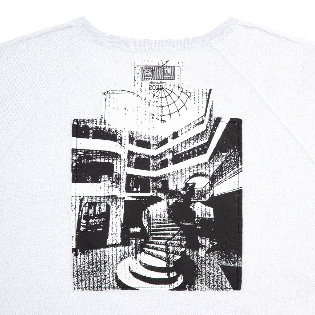 HALF PANEL RIB CREW NECK #GREY [CES28CS06]