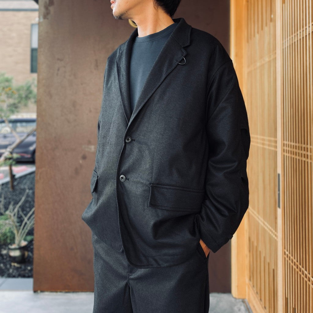 TECH LOOSE 2B JACKET FLANNEL #CHARCOAL [BJ-32026W]