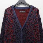 LEOPARD MOHAIR CARDIGAN #NAVY [25FW-WMK-KN08]