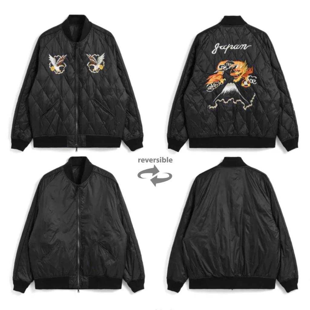 REVERSIBLE 「SKAJAN」 DOWN JACKET #BK×BK [TAION-JK04JS-N1]