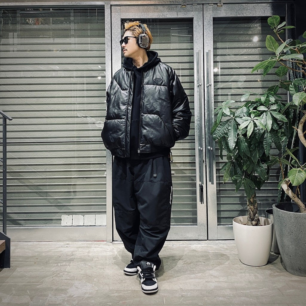 TBKB | LEATHER MA-1 DOWN JKT #BLACK [FW24-TBKB01]