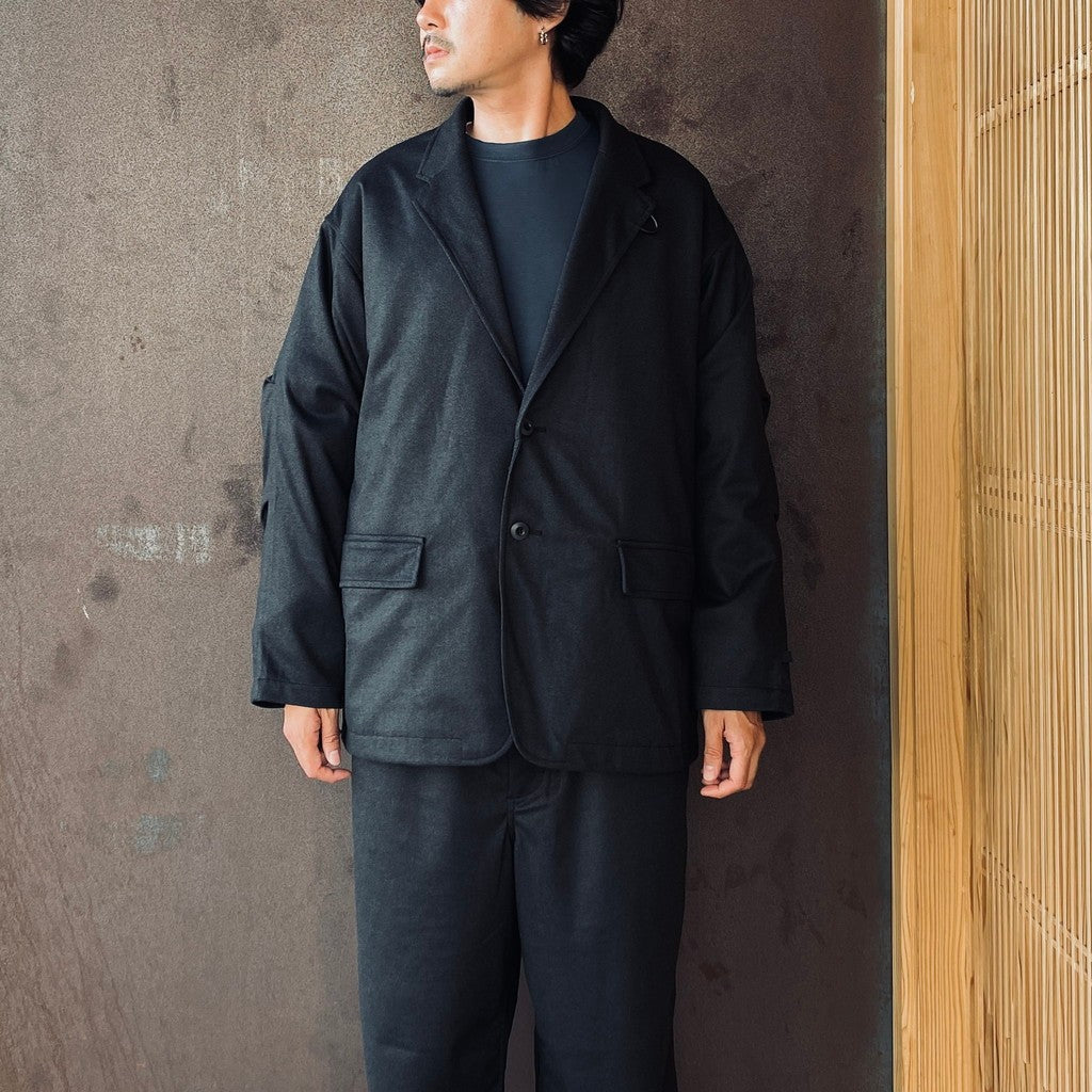 TECH LOOSE 2B JACKET FLANNEL #CHARCOAL [BJ-32026W]