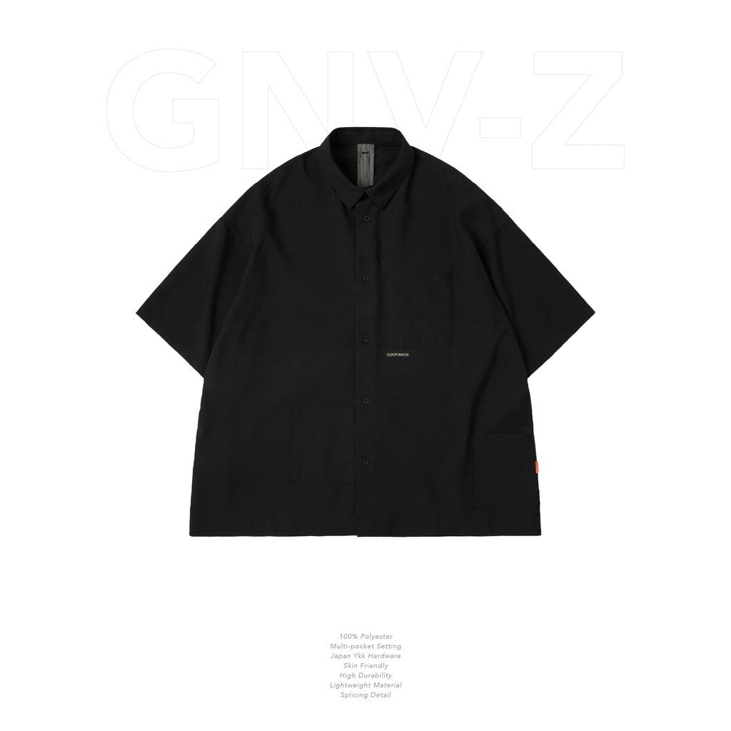 "GNV-Z" SOFTBOX 拉鍊分離寬襯衫 #SHADOW [GOOPI-25SS-JUN-02]