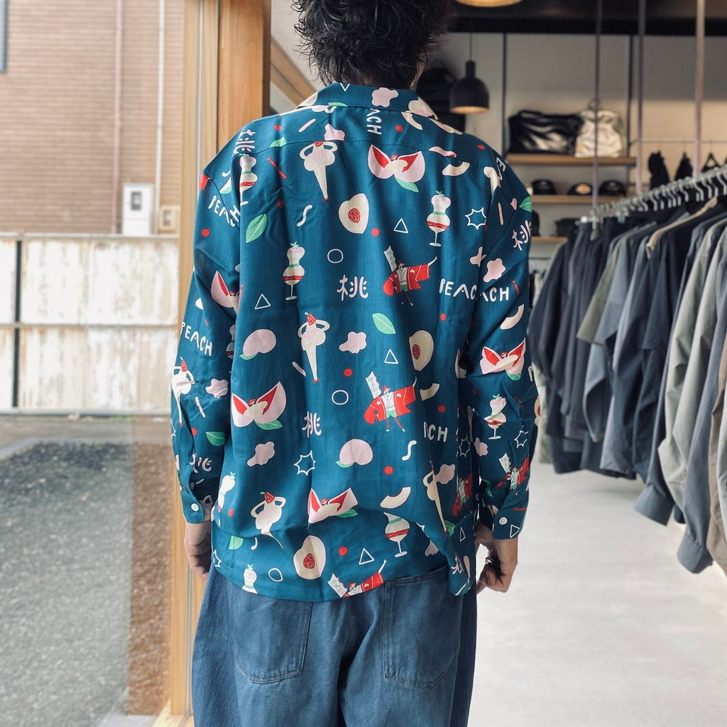 PEACH L/S #NAVY [AW25_AWA03-1] – cocorozashi