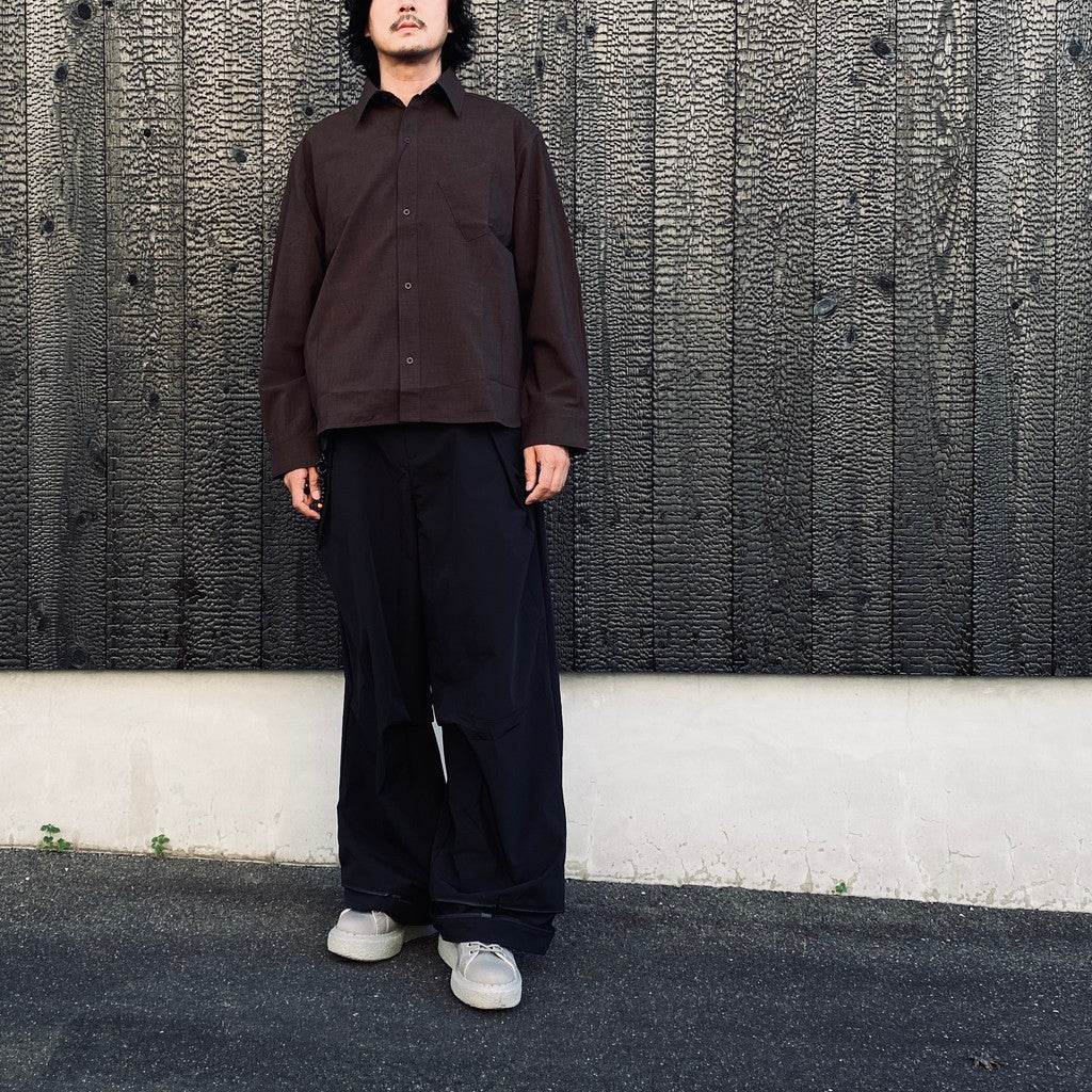 WX-P1 Zip-Extentsion Wide Trousers #Black [GOOPI-26SS-MAY-01]
