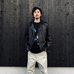 DOUBLE RIDERS LEATHER JACKET ( TYPE-2 ) #BLACK [25FW-WMO-BL03]