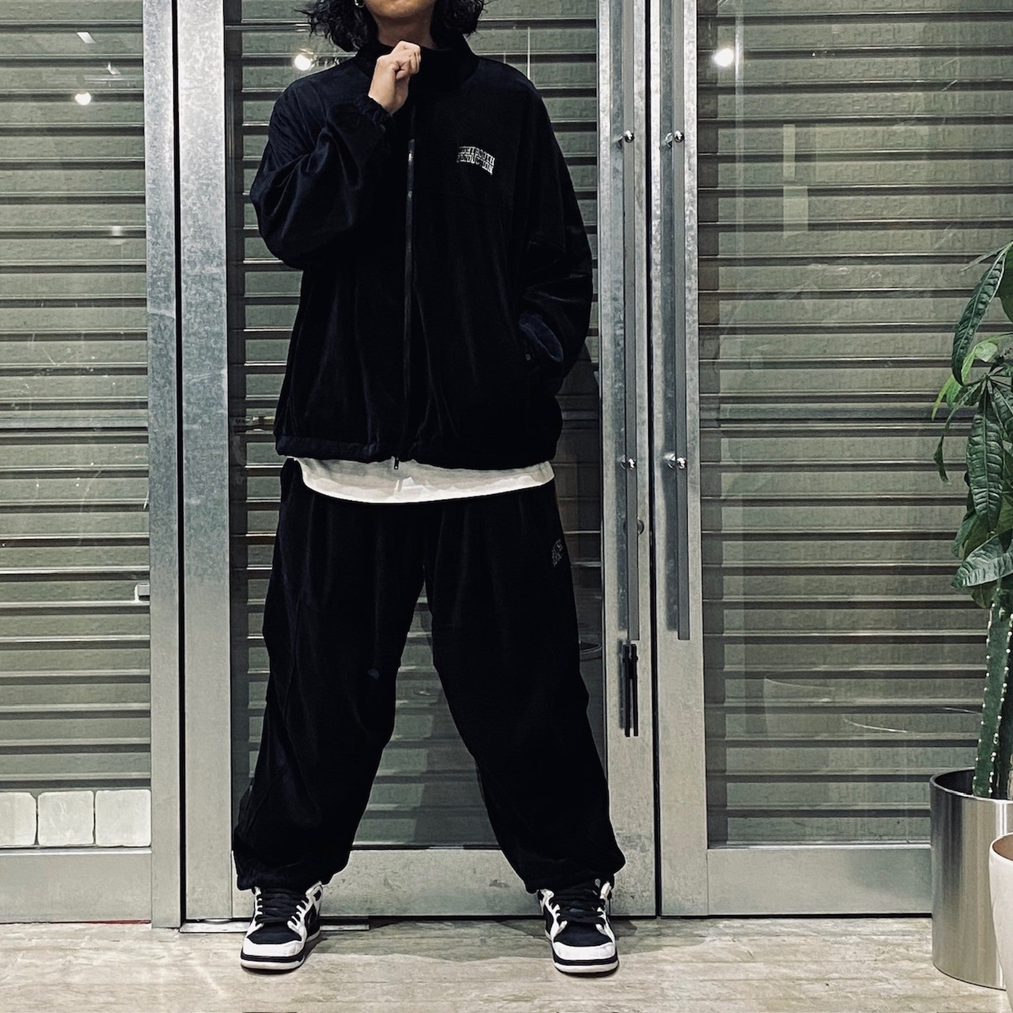 VELOUR BALLOON PANTS #BLACK [FW24-B07]