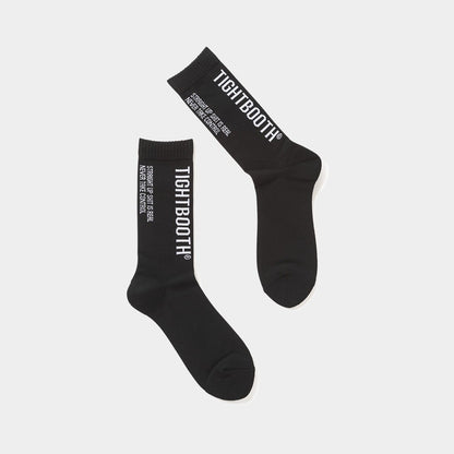 LABEL LOGO SOCKS #BLACK [FW24-A08]