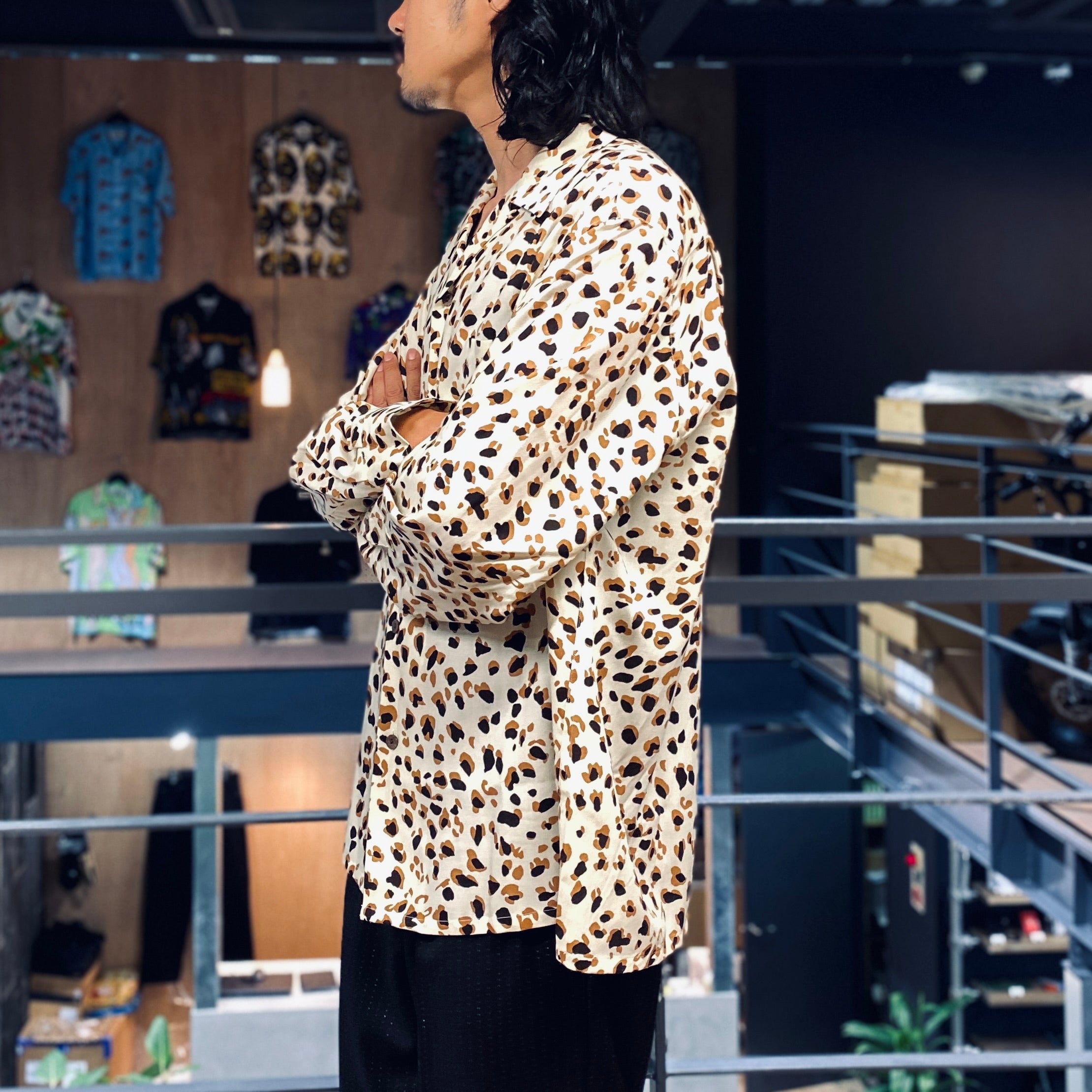 HAWAIIAN SHIRT L/S -TYPE 3- #WHITE [23FW-WMS-HI06]